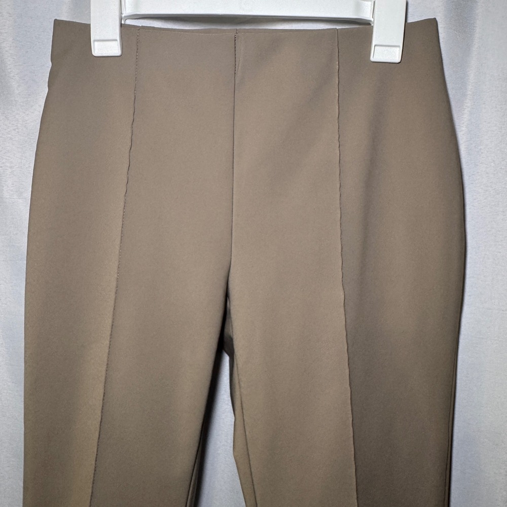 Nicole Miller New York Womens Taupe Front Seam Pull On Ankle Pants Sz S - Picture 2 of 8